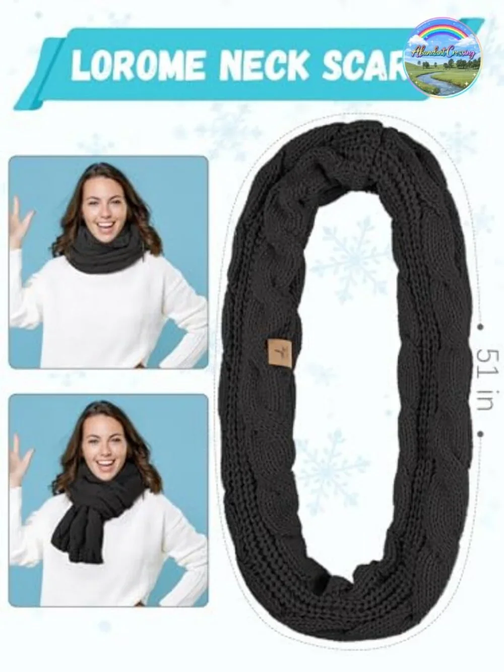 3-Piece Winter Beanie Hat Scarf Gloves Set Fleece Knit Acrylic